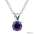 1 Carat Amethyst Solitaire Pendant Made with Swarovski Zirconia